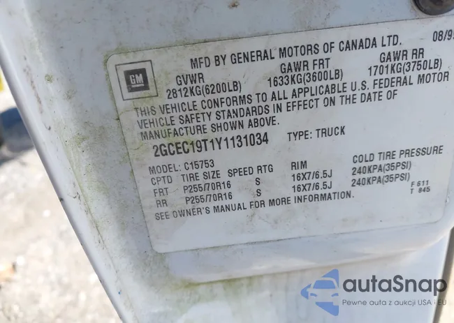 2GCEC19T1Y1131034: 44138117