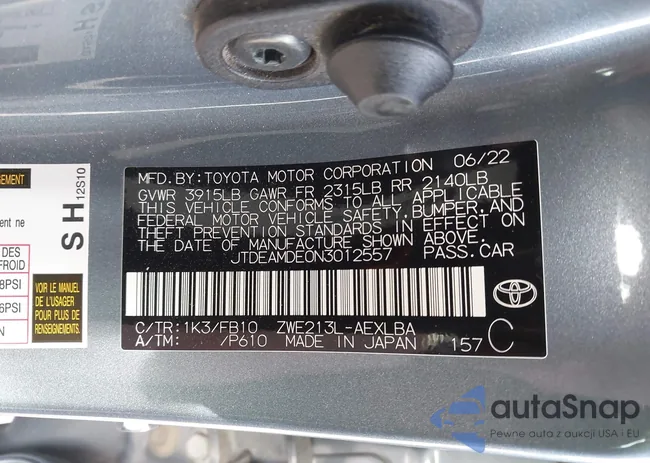 JTDEAMDE0N3012557: 44138302