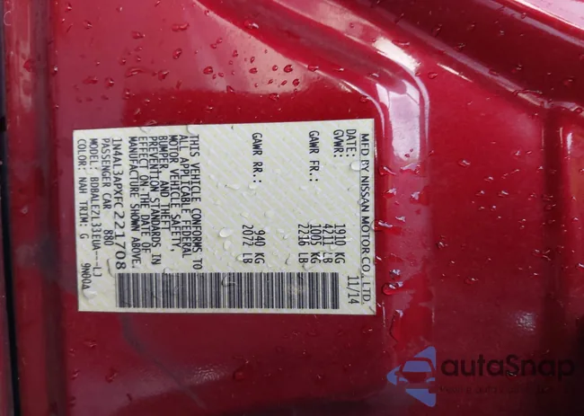 1N4AL3APXFC221708: 44138304