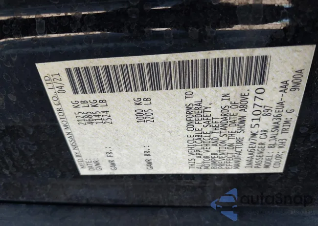 1N4AA6EV7MC510770: 44138311