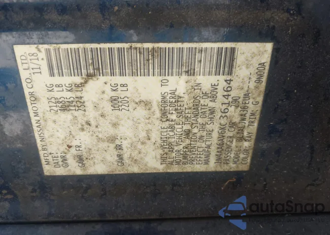 1N4AA6AV6KC361464: 44138410