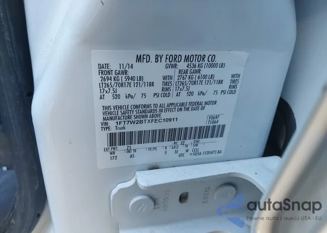 1FT7W2BTXFEC10911: 44138420