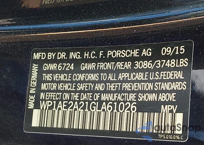 WP1AE2A21GLA61026: 44139537