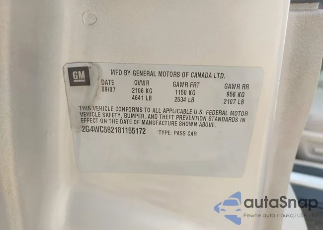 2G4WC582181155172: 44139894