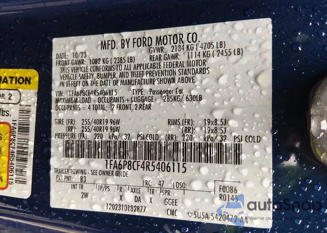 1FA6P8CF4R5406115: 44139965