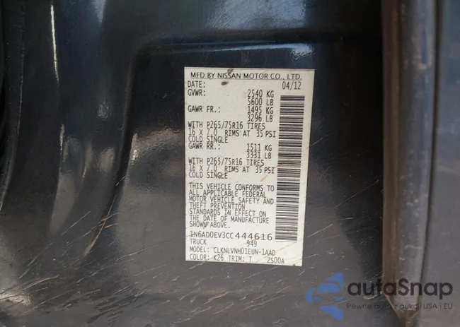 1N6AD0EV3CC444616: 44139088