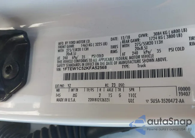 1FTEW1C52KFA52568: 44139273