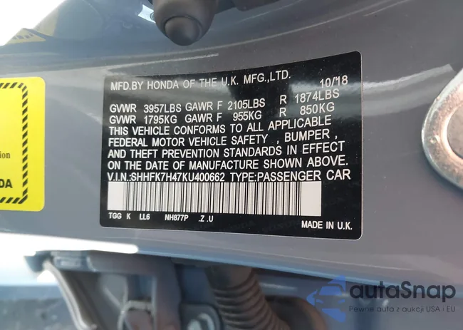 SHHFK7H47KU400662: 44139329