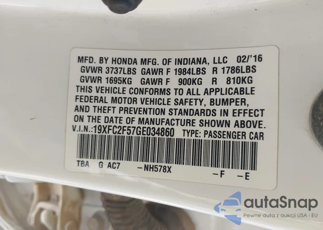 19XFC2F57GE034860: 44140745