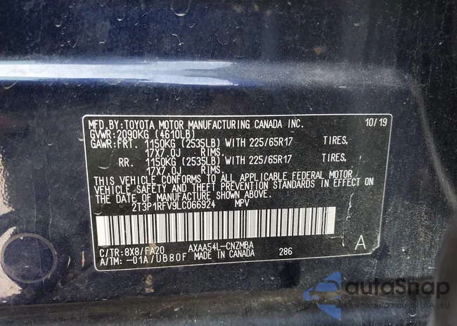 2T3P1RFV9LC066924: 44140846