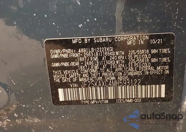 JF2SKAXC4MH593122: 44140898