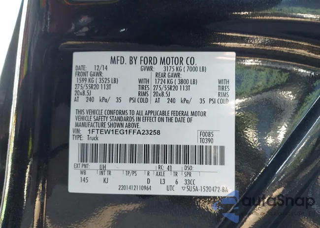 1FTEW1EG1FFA23258: 44140934