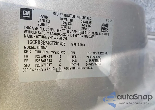 1GCPKSE74CF201458: 44140944