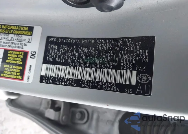 2T1BURHE1HC925079: 44140979