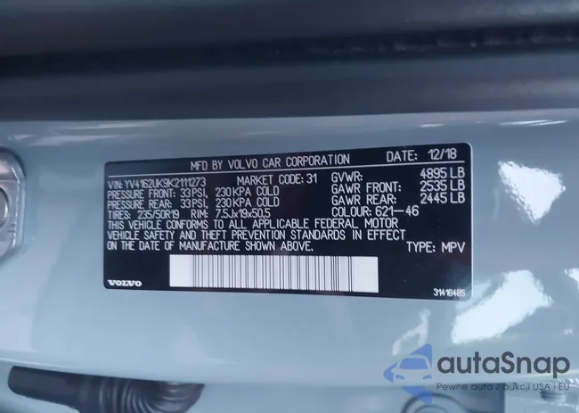 YV4162UK9K2111273: 44140095