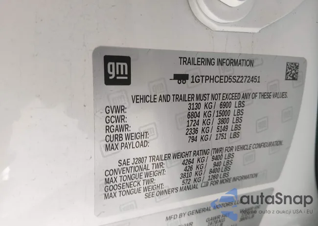 1GTPHCED5SZ272451: 44140160