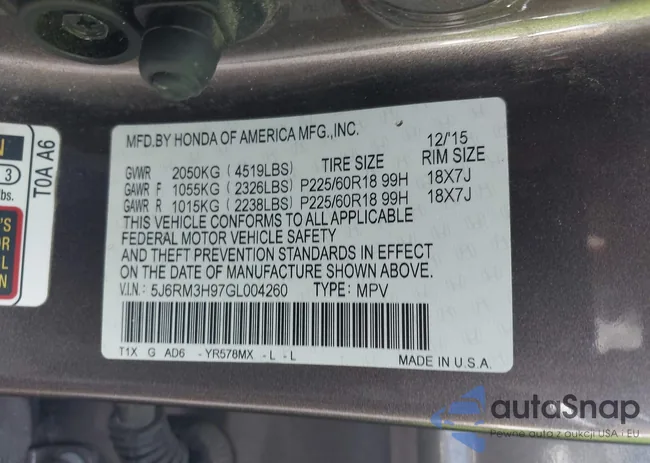 5J6RM3H97GL004260: 44140274