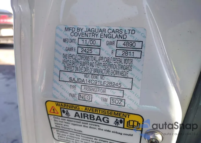 SAJDA14C91LF28245: 44140324