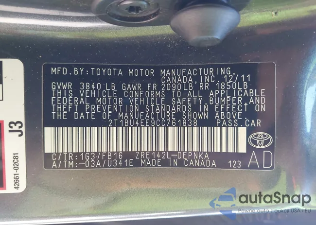 2T1BU4EE9CC761838: 44141570