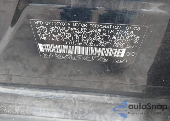 JTHBJ46G882214248: 44141682