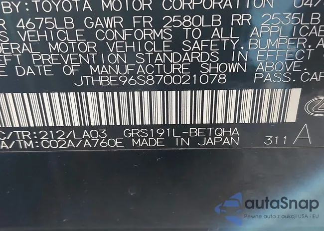 JTHBE96S870021078: 44141727