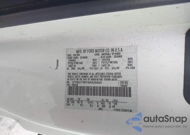 1FTRX17W7XNA20665: 44141733