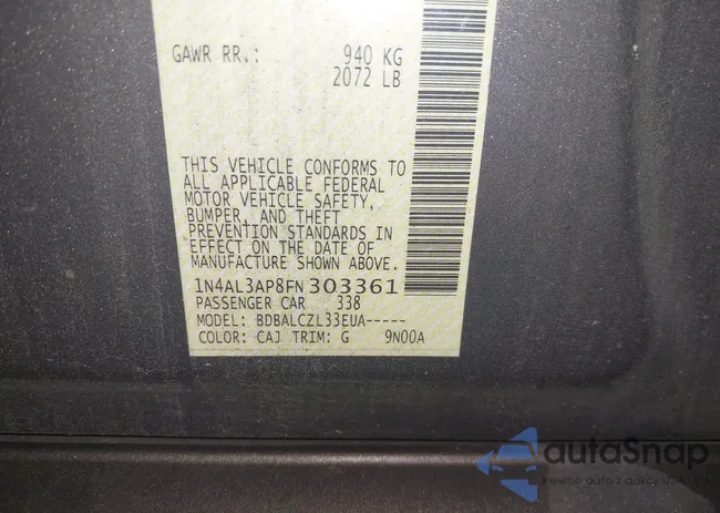 1N4AL3AP8FN303361: 44141990