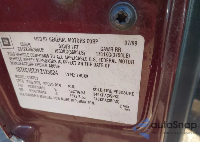 1GTEC19T2YZ123824: 44142063