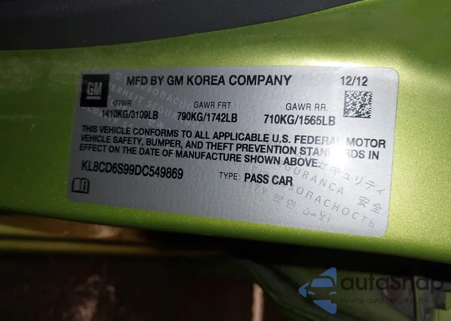 KL8CD6S99DC549869: 44141113