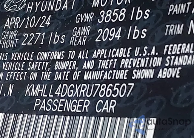 KMHLL4DGXRU786507: 44141282