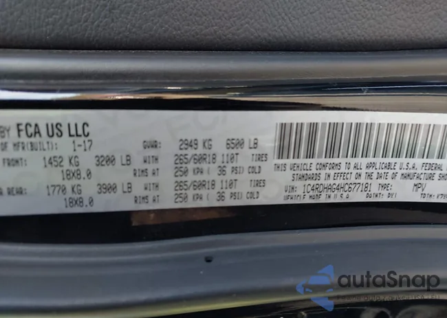 1C4RDHAG4HC677181: 44141311