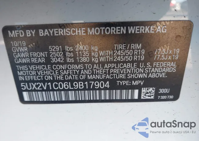 5UX2V1C06L9B17904: 44142479