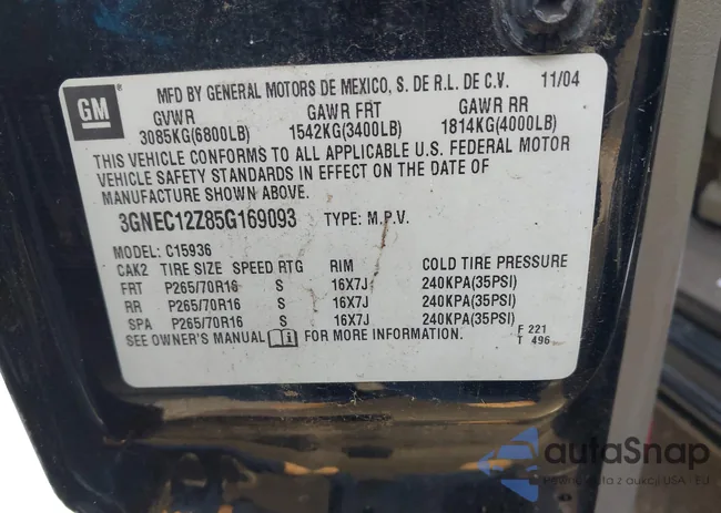 3GNEC12Z85G169093: 44142578