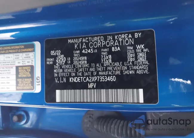 KNDETCA2XP7353460: 44142590