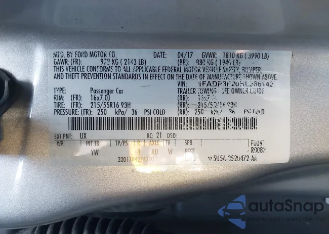 1FADP3F20HL266142: 44142619