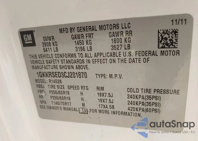 1GKKRSED3CJ201870: 44142703