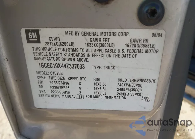 1GCEC19X44Z337033: 44142707