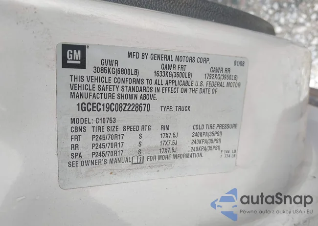 1GCEC19C08Z228670: 44142817