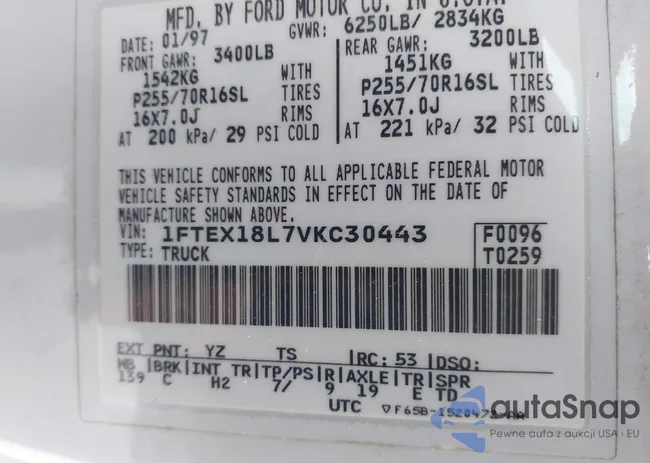 1FTEX18L7VKC30443: 44142852