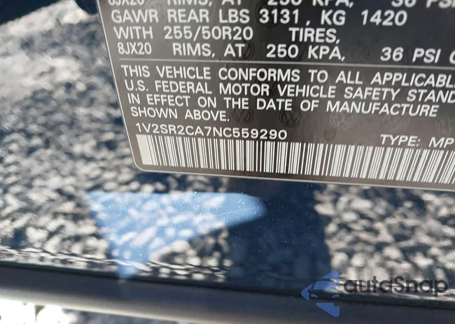 1V2SR2CA7NC559290: 44142935