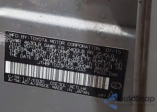 JTHBF1D23F5067033: 44142964