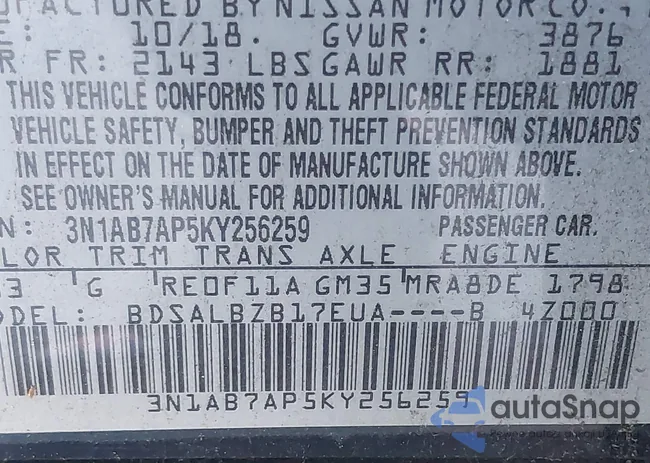 3N1AB7AP5KY256259: 44142973