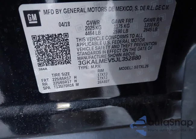 3GKALMEV5JL352880: 44142989