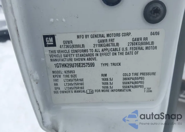 1GTHK29U76E257599: 44143035