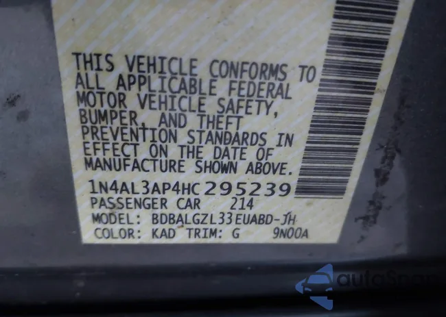 1N4AL3AP4HC295239: 44142078