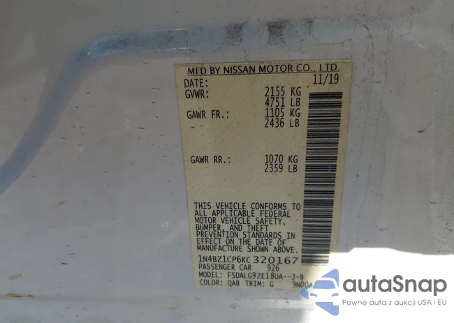 1N4BZ1CP6KC320167: 44142109