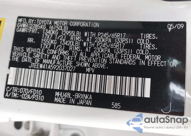 JTEEW41A592037027: 44142156