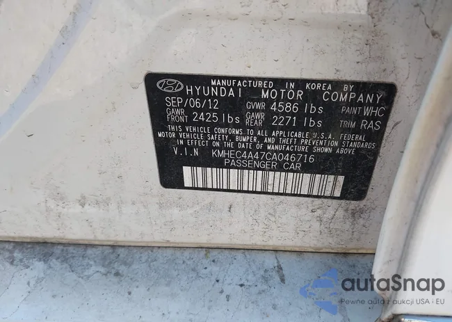 KMHEC4A47CA046716: 44142160