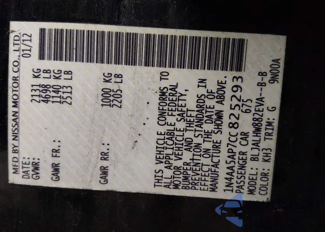 1N4AA5AP7CC825293: 44142319