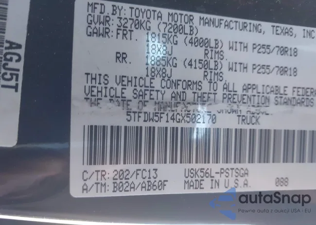 5TFDW5F14GX502170: 44142358